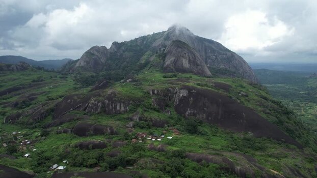 Aerial view of Idanre Hills in Ondo State Nigeria.