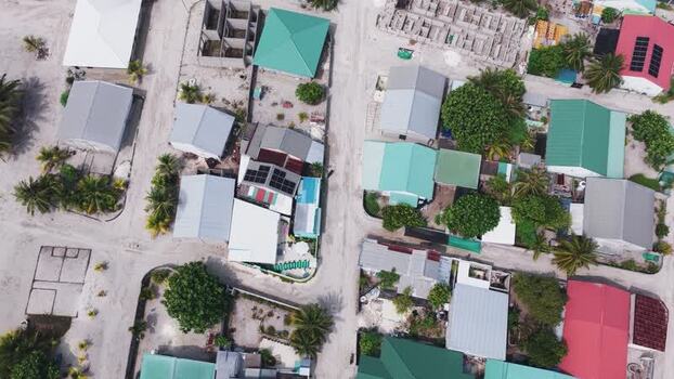 Aerial view of residential area in Makunudhoo Maldives. Aerial view of residential area in Makunudhoo Maldives.
