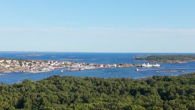 Aerial view of Styrso island in the Gothenburg archipelago Sweden.