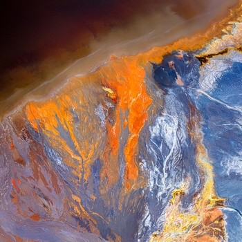 Aerial view of vibrant mineral deposits and colorful geological formations in Andalusia Spain. Aerial view of vibrant mineral deposits and colorful geological formations in Andalusia Spain.