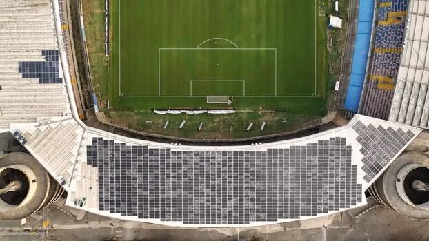 Aerial view of Stadio Riviera delle Palme in San Benedetto Italy.