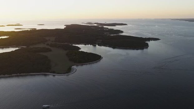 Aerial view of Brijuni National Park in Fazana Croatia.
