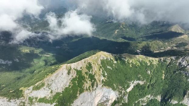 Aerial view of Monte Matanna in Stazzema Italy.