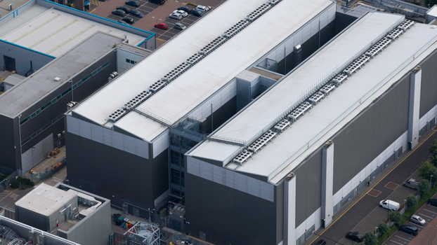 Aerial view of big data center campus in Slough United Kingdom Aerial view of big data center campus in Slough United Kingdom