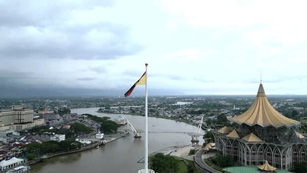 Aerial view of Sarawak State Legislative Assembly Building Malaysia. Aerial view of Sarawak State Legislative Assembly Building Malaysia.
