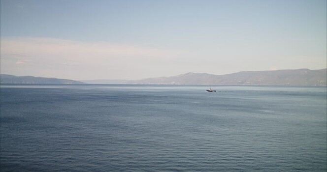 View of a small boat on the Adriatic Sea Croatia.
