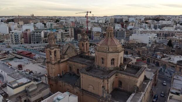 Aerial view of St. Joseph Parish Church in Msida Malta. Aerial view of St. Joseph Parish Church in Msida Malta.