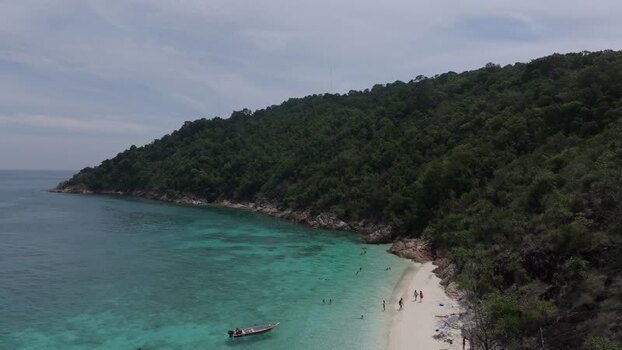 Aerial view of Perhentian Islands beach in Malaysia. Aerial view of Perhentian Islands beach in Malaysia.