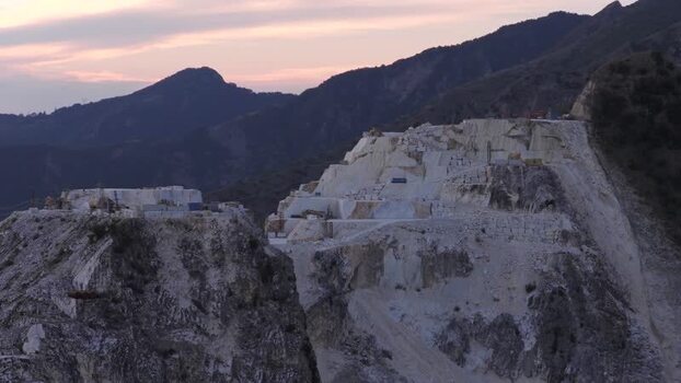Aerial view of Carrara marble quarries in Tuscany Italy. Aerial view of Carrara marble quarries in Tuscany Italy.