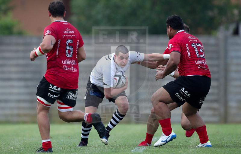 Rugby, Finale Serie A, Piacenza, Stadio Beltrametti, 9/06/2019, SITAV Lyons Piacenza v HSB Rugby Colorno. Una carica di Federico Efori si Faialaga Afamasaga. Foto Roberto Bregani/Fotosportit.