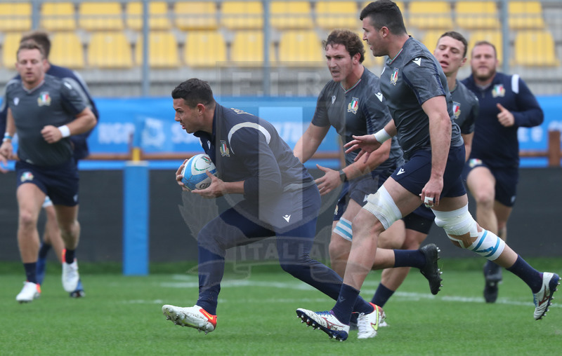 Autumn Nations Series 2021, Parma, Itallia v Uruguay, stadio Lanfranchi, team run della Nazionale Maggiore, Foto Daniele Resinii/Fotosportit
