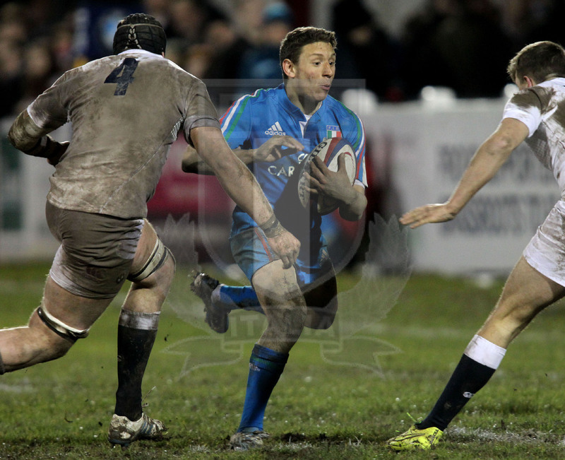 RBS Sei Nazioni 2015, Devonport 13/02/2015, Inghilterra U20 v Italia U20, Matteo Minozzi.