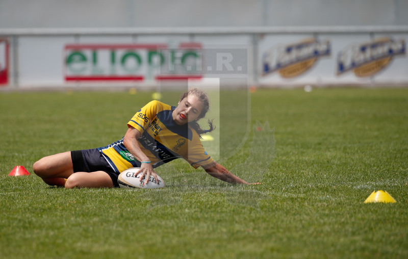 Finali Trofeo Interregionale U16 e Coppa Italia Femminile Seniores Femminile "Trofeo Rebecca Braglia", Calvisano (BS), Pata Stadium, 2-3 Giugno 2018. Una meta del Villorba, vincente sul Rivoli per il Trofeo Interregionale U16. Foto: Roberto Bregani @ fotosportit