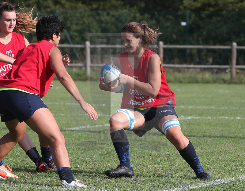 Raduno Nazionale Italiana Donne, Parma, Cittadella del Rugby 13/09/2020, Giada Corradini affrontata da Beatrice Rigoni. Foto Daniele Resini/Fotosportit