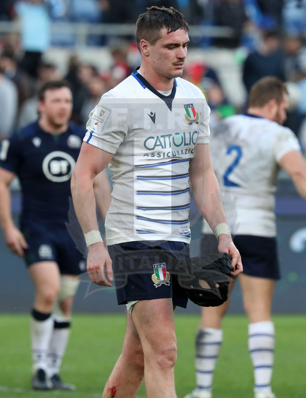 Guinness Sei Nazioni 2020, Round 3, Roma, Stadio Olimpico 22/02/2020, Italia v Scozia, il saluto delle squadre a fine match. Foto Daniele Resini/Fotosportit.