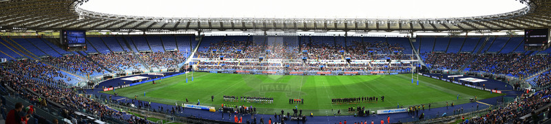 Autumn Nations Series 2021, Roma, Stadio Olimpico, 06/11/2021, Itallia vs Nuova Zelanda, lo stadio Olimpico agli Inni. Foto Massimo Insabato/Fotosportit