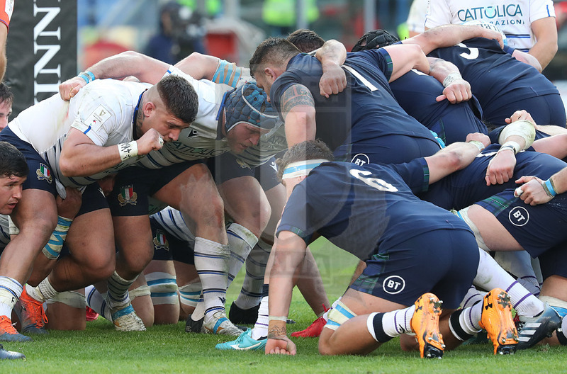 Guinness Sei Nazioni 2020, Round 3, Roma, Stadio Olimpico 22/02/2020, Italia v Scozia, prime linee all\