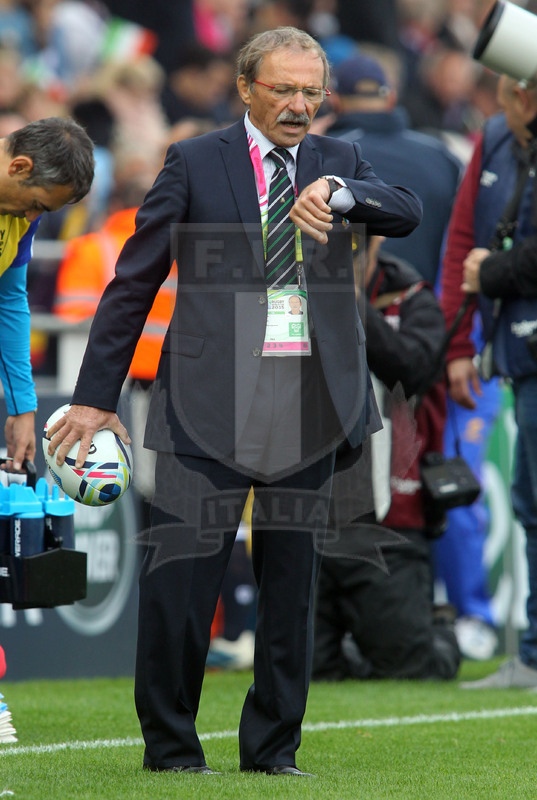 Rugby World Cup 2015, Pool D, Exeter 11/10/2015, Italia v Romania, Jacques Brunel prima del match. Foto Daniele Resini/Fotosportit