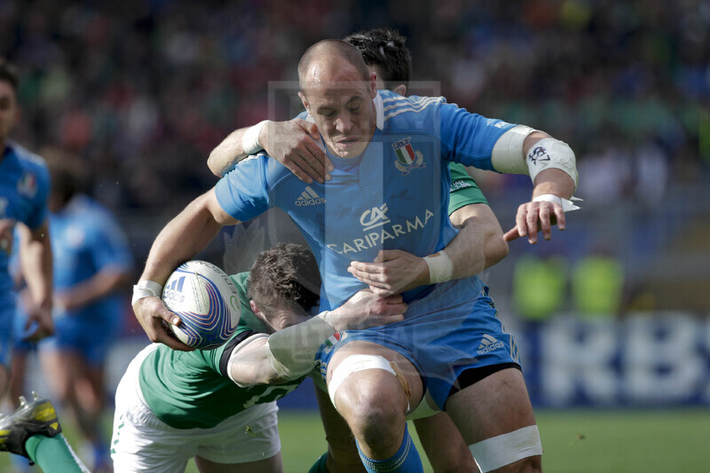 Sei Nazioni 2013, Roma, stadio Olimpico, 16/03/2013, Italia v Irlanda, Sergio Parisse.