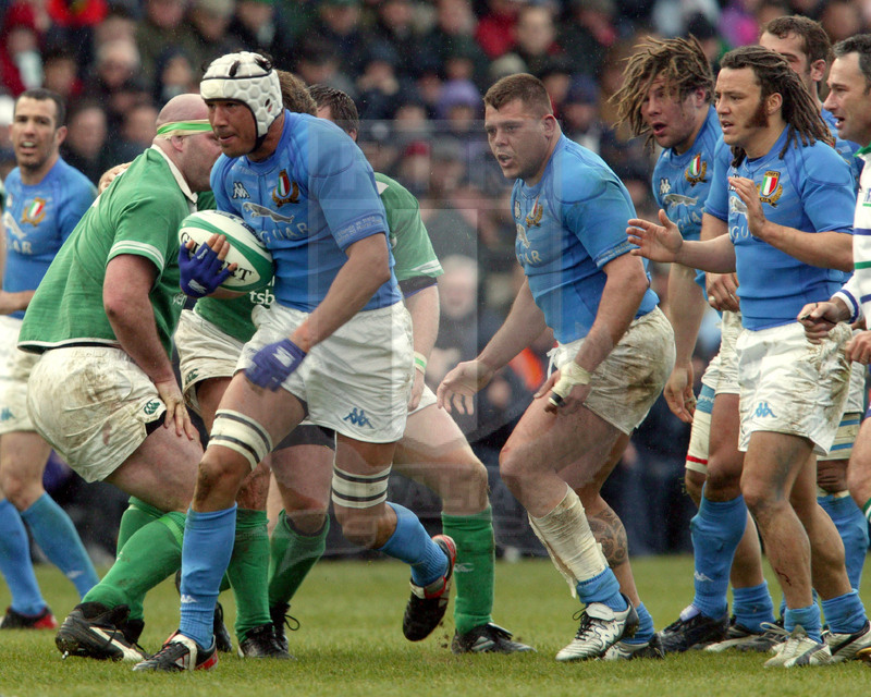Rbs Sei Nazioni 2004, Dublino, Lansdowne Road 20/03/2004, Irlanda v Italia, Scott Palmer. Foto Daniele Resini/Fotosportit