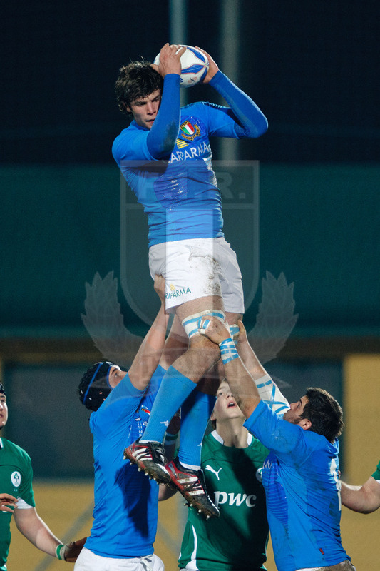 RBS 6 Nazioni Under 20 2011, Parma, Stadio XXV Aprile, 4/02/2011, Italia U20 v Irlanda U20. Marco Fuser conquista l\