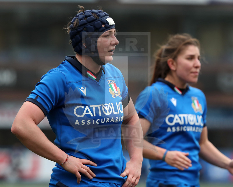 Guinness Sei Nazioni Donne 2020, Cardiff, Arms Park 02/02/2020 Galles Donne v Italia Donne, Lucia Gai e Maria Magatti. Daniele Resini/Fotosportit