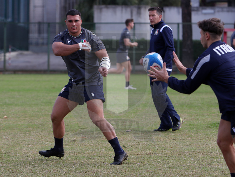 Autumn Nations Cup, Italia v Nuova Zelanda, Roma, Centro Coni Giulio Onesti 05/11/2021, team run della Nazionale Maggiore,