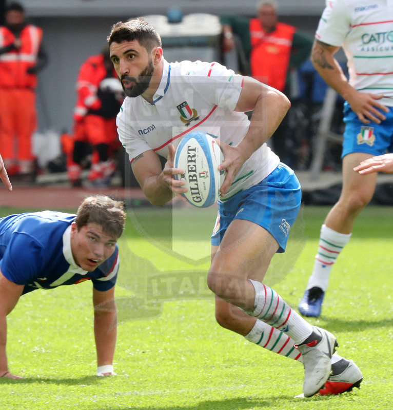 Guinness Sei Nazioni 2019, Round 5, Roma, stadio Olimpico 16/03/2019, Italia v Francia, Tito Tebaldi. Foto Daniele Resini/Fotosportit