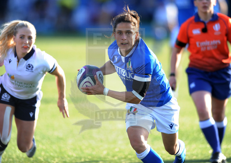 Guinness Sei Nazioni Donne 2021, Glasgow, Scoststoun Stadium 17/04/2021, Scozia Donne v Italia Donne, un break di Sara Barattin. Foto David Gibson/Fotosportit