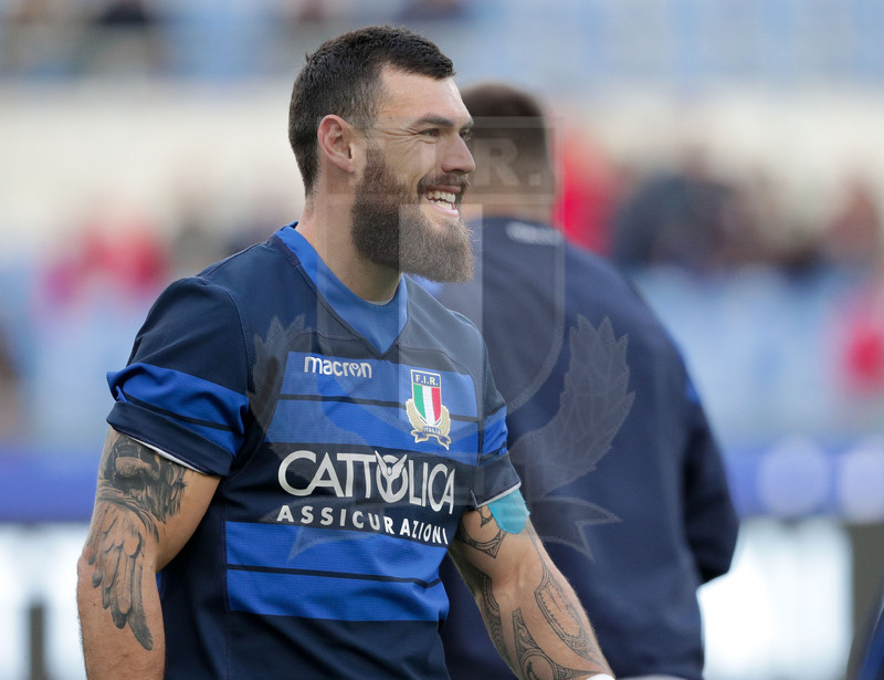 Guinness Sei Nazioni 2016, Round 2, Roma, Stadio Olimpico, 9/02/2019, Italia v Galles. Jarden Hayward durante il warm-up. Foto Roberto Bregani/Fotosportit