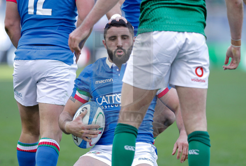 Guinness Sei Nazioni 2019, Round 3, Roma, Stadio Olimpico, 24/02/2019, Italia v Irlanda. Tito Tebaldi. Foto Roberto Bregani/Fotosportit
