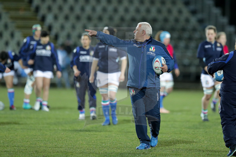 Guinness Sei Nazioni 2019 Donne, Round 3, Parma, Stadio Lanfranchi, 23/02/2019, Italia Donne v Irlanda Donne. Andrea Di Giandomenico durante il warm-up. Foto Roberto Bregani/Fotosportit