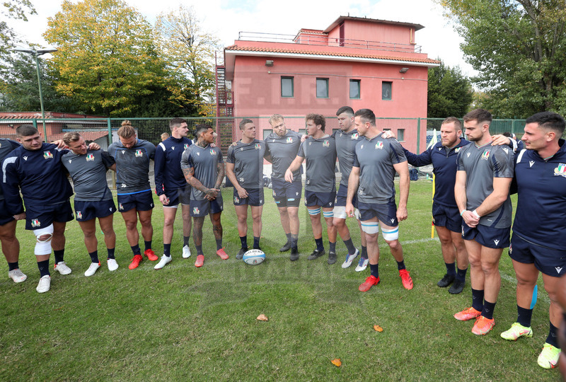 Autumn Nations Cup, Italia v Nuova Zelanda, Roma, Centro Coni Giulio Onesti 05/11/2021, team run della Nazionale Maggiore,