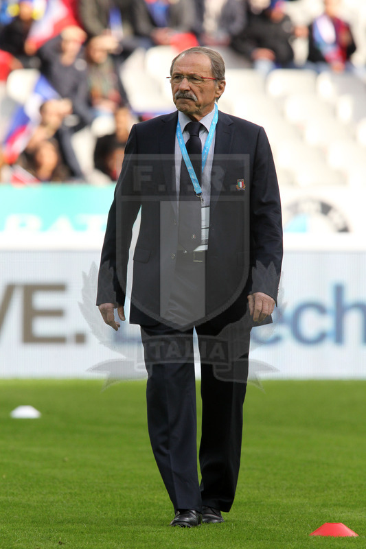 Rbs Sei Nazioni 2016, round 1, Parigi, Stade de France 06/02/2016, Francia v Italia, warm-up, Jacques Brunel. Foto Daniele Resini/Fotosportit