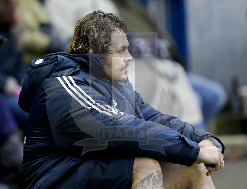 RBS 6 Nazioni 2013, Edimburgo, Murrayfield Stadium, 9-02-2013, Scozia v Italia. La delusione di Lo Cicero a fine partita