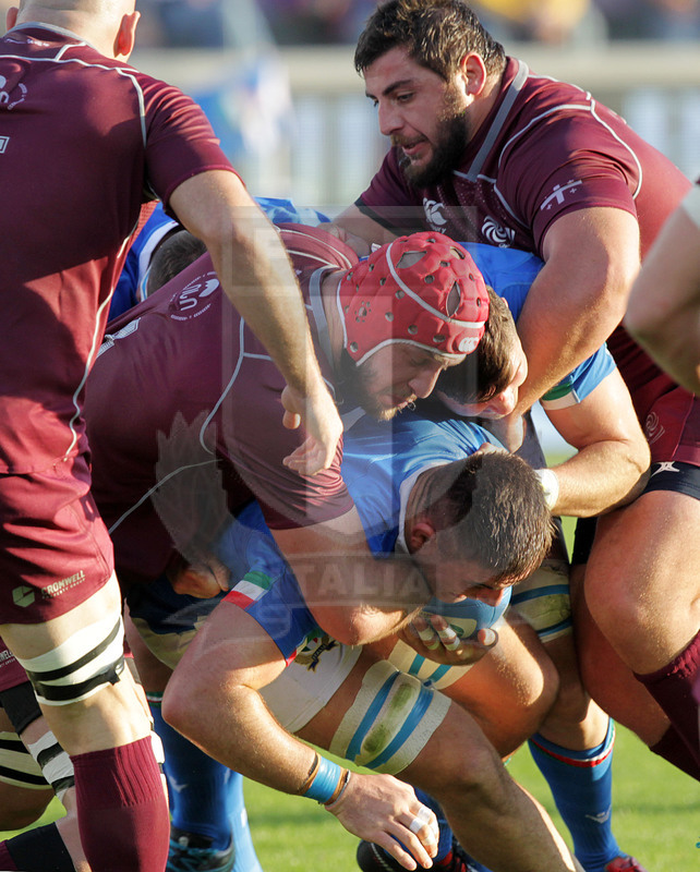 Cattolica Test Match 2018, Firenze, stadio Artemio Franchi 10/11/2018, Italia v Gorgia, Jake Polledri difende palla. Foto Daniele Resini/Fotosportit