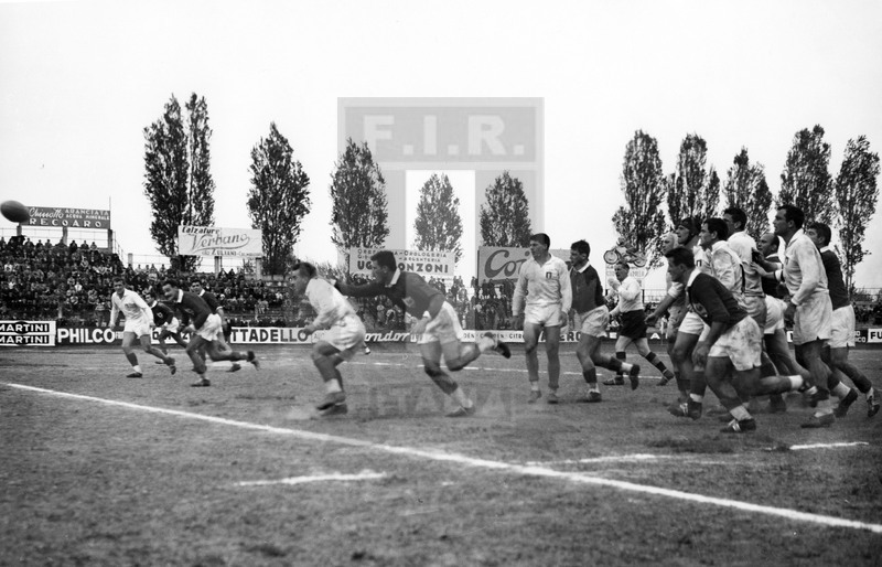 Coppa Europa Fira, Treviso, stadio Milani 19/04/1960, Italia v Francia, un\