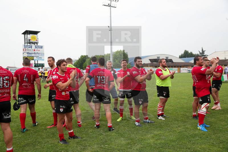 Rugby, Finale Serie A, Piacenza, Stadio Beltrametti, 9/06/2019, SITAV Lyons Piacenza v HSB Rugby Colorno. I giocatori dell\