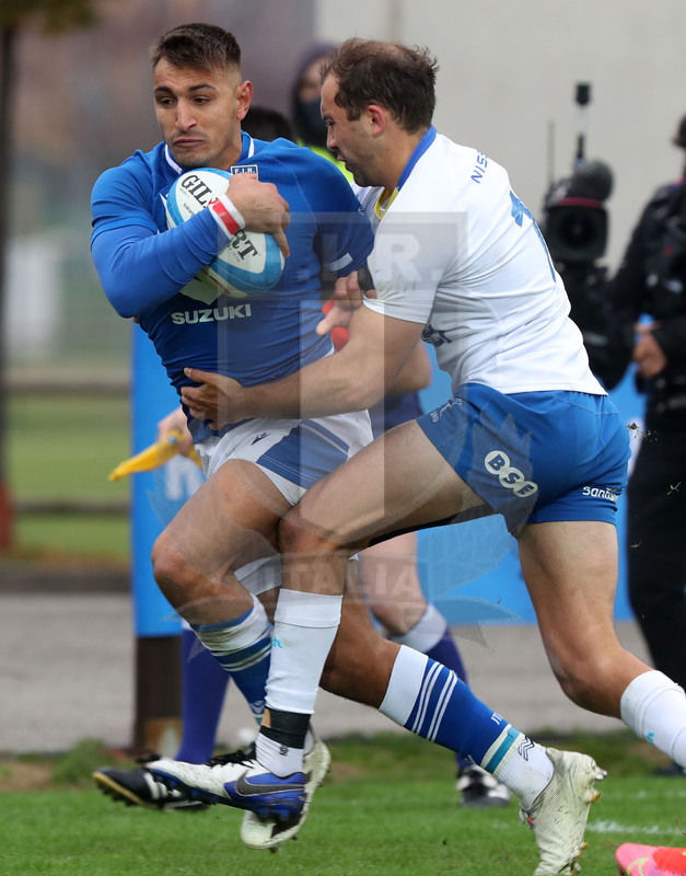 Autumn Nations Series 2021, Parma, stadio Lanfranchi 20/11/2021, Itallia v Uruguay, Pierre Bruno protegge palla. Foto Daniele Resini/Fotosportit