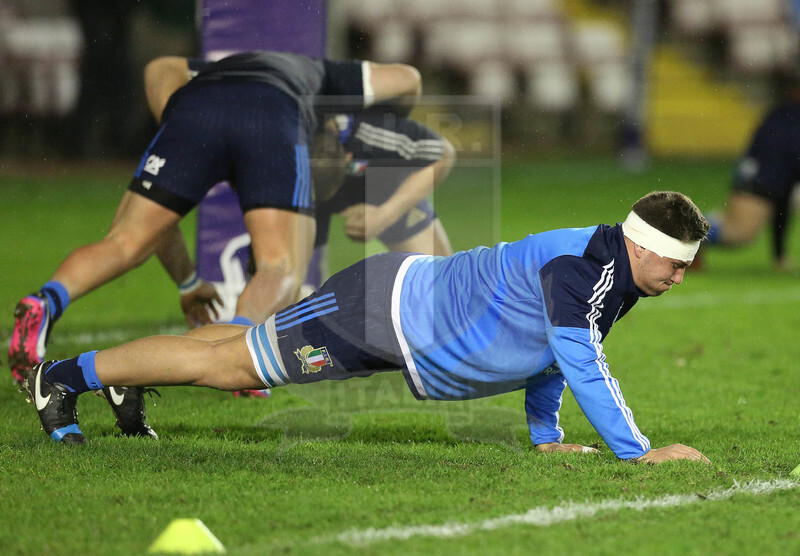 RBS Sei Nazioni 2017, Darlington, Northern Echo Arena 24/02/2017, Inghilterra U20 v Italia U20, il warm up prima del match.