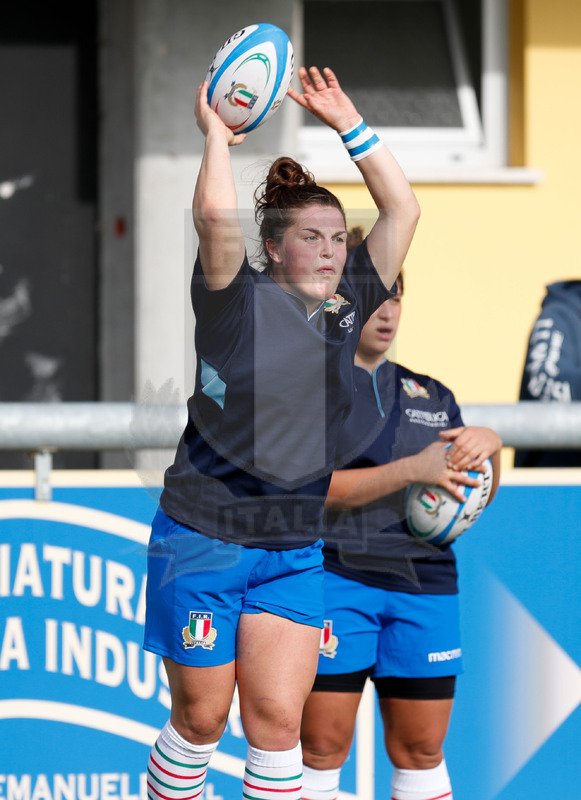 Test Match Donne Novembre 2018, Calvisano (BS), Pata Stadium, 4-11-2018, Italia Femminile v Scozia Femminile. Melissa Bettoni durante il warm-up. Foto: Roberto Bregani/Fotosportit