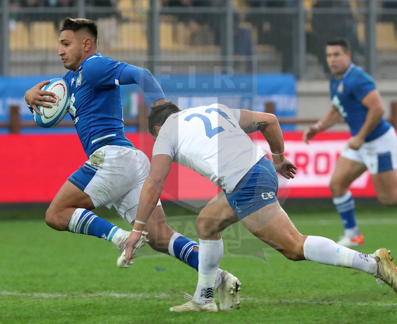 Autumn Nations Series 2021, Parma, stadio Lanfranchi 20/11/2021, Itallia v Uruguay, break di Pierre Bruno. Foto Daniele Resini/Fotosportit