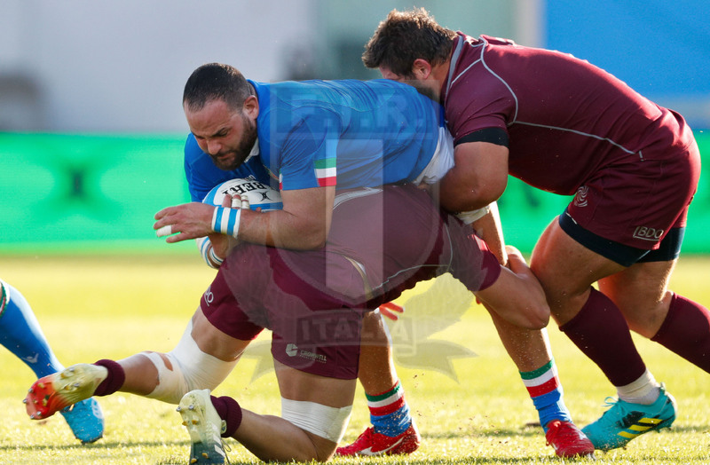 Cattolica Test Match 2018, Firenze, stadio Artemio Franchi 10/11/2018, Italia v Gorgia, Una carica di Simone Ferrari. Foto Roberto Bregani.