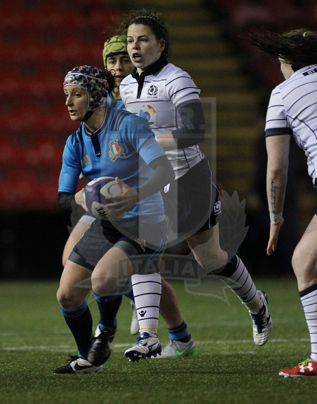 RBS Sei Nazioni 2017, Cumbernauld, Broadwood Stadium 17/03/2017 Scozia Donne v Italia Donne, Michela Sillari. Foto Daniele Resini/Fotosportit