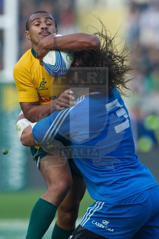 Cariparma Test Match 2013 - 09/11/2013 - Torino, Stadio Olimpico - Italia v Australia - Foto Elena Barbini-Martin Castrogiovanni placca Will Genia