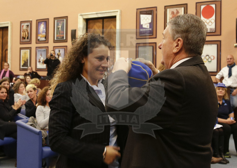 Cerimonia di consegna dei Cap alle atlete delle Nazionali femminili, Roma, salone d\