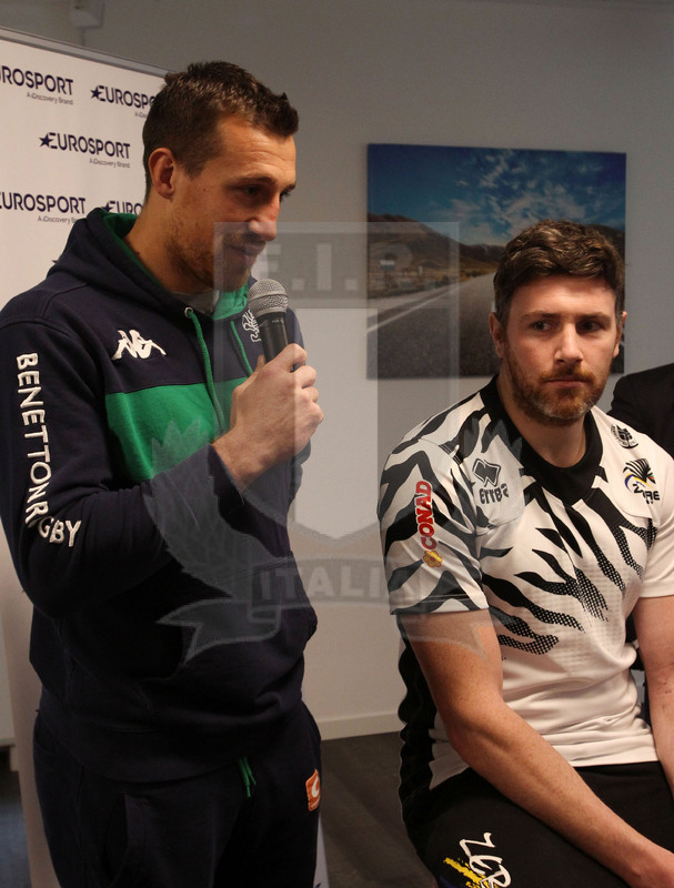Milano, 19/12/2016, presentazione del derby fra Zebre e Benetton Treviso, l\