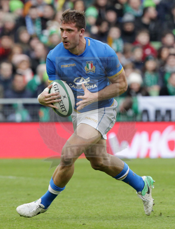 Natwest Sei Nazioni 2018, round 2, Dublino, Aviva Stadium 10/02/2018, Irlanda v Italia, Tommaso Benvenuti. Foto Daniele Resini/Fotosportit