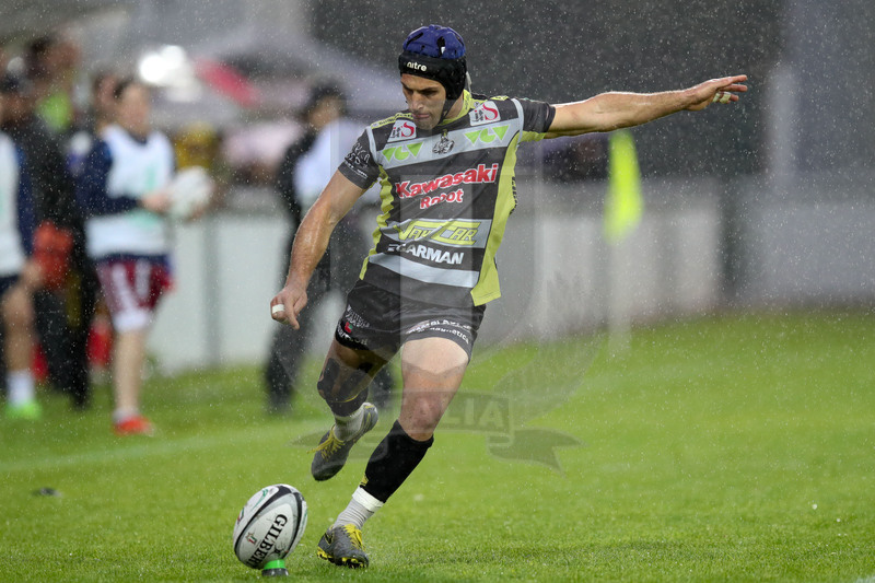 Campionato Top12 2018-2019, Finale, Calvisano (BS), Peroni Stadium, 18/05/2019, Rugby Calvisano v Rugby Rovigo. Paolo Pescetto alla trasformazione. Foto: Roberto Bregani/Fotosporti