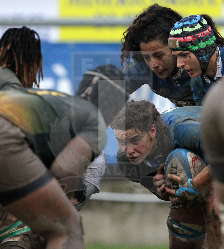 Cattolica Test Match Donne, Prato, stadio Chersoni 25/11/2018, Italia Donne v Sudafrica Donne, Valeria Fedrighi con Giordana Duca e Giada Franco. Foto Daniele Resini/Fotosportit